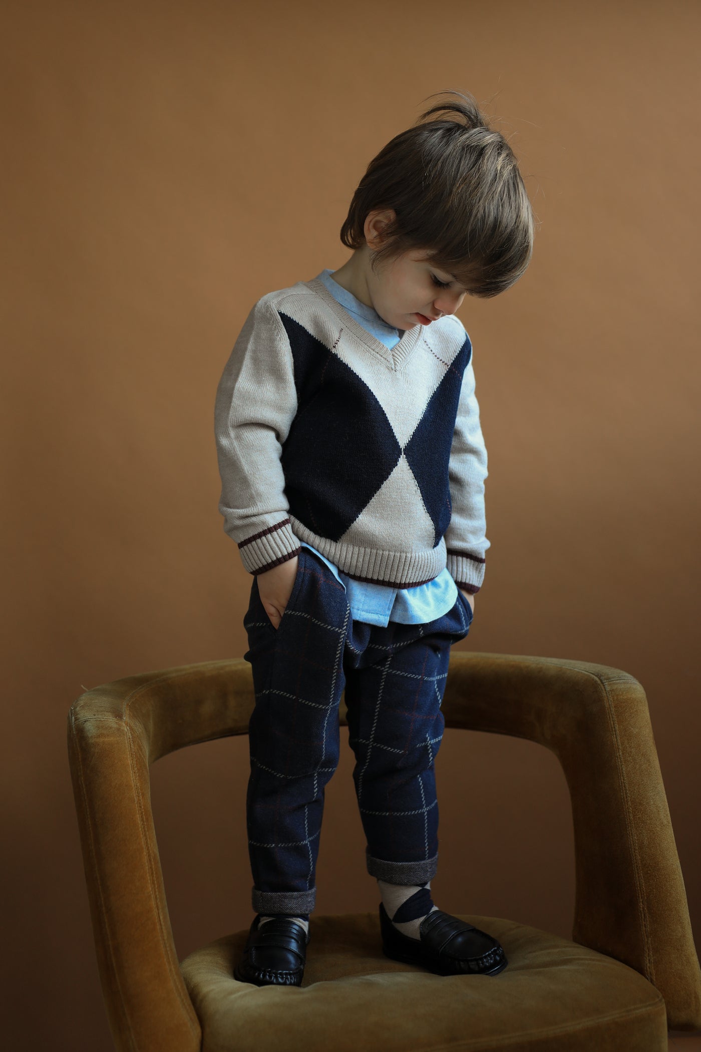 【1＋in the family】ROBIN pants dark-blue パンツ 12m,18m,24m,36m,48m  | Coucoubebe/ククベベ