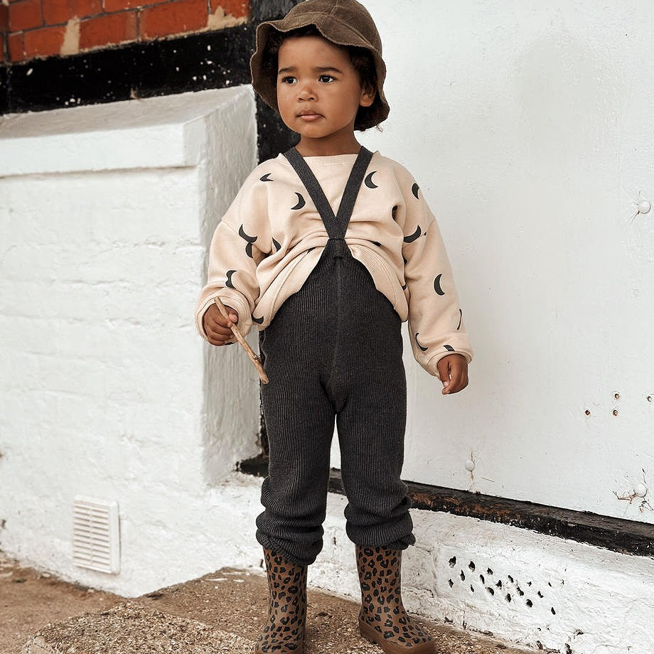 【SILLY Silas】Roomy Footless Collection Dark Grey Blend レギンス 6-12m,1-2y,2-3y  | Coucoubebe/ククベベ