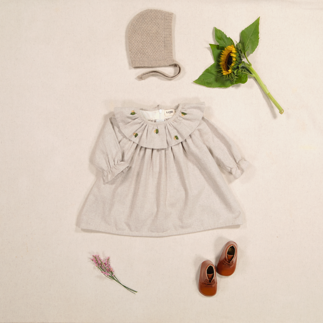 【LOIR Paris】Robe MARY brodée crème ワンピース 18m,24m,36m,4y  | Coucoubebe/ククベベ