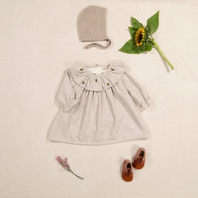 【LOIR Paris】Robe MARY brodée crème ワンピース 18m,24m,36m,4y（Sub Image-5） | Coucoubebe/ククベベ