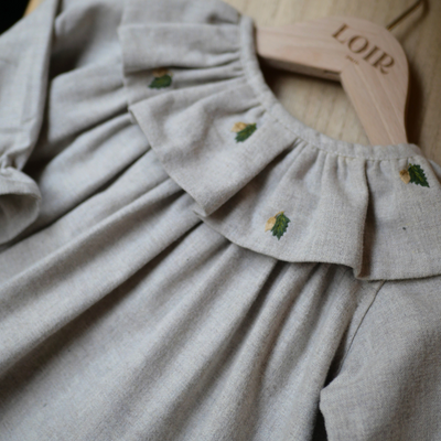 【LOIR Paris】Robe MARY brodée crème ワンピース 18m,24m,36m,4y（Sub Image-6） | Coucoubebe/ククベベ