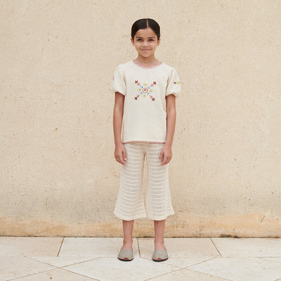 【Bebe Organic】【30%OFF】Rosel Top Needlepoint  半袖ブラウス 18m,2Y,4Y（Sub Image-2） | Coucoubebe/ククベベ
