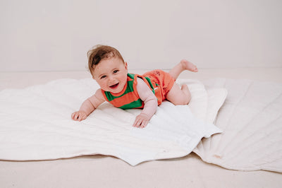 【SPROET&SPROUT】【30%OFF】Romper loose stripe Coral ロンパース 6M,12M,18M（Sub Image-3） | Coucoubebe/ククベベ
