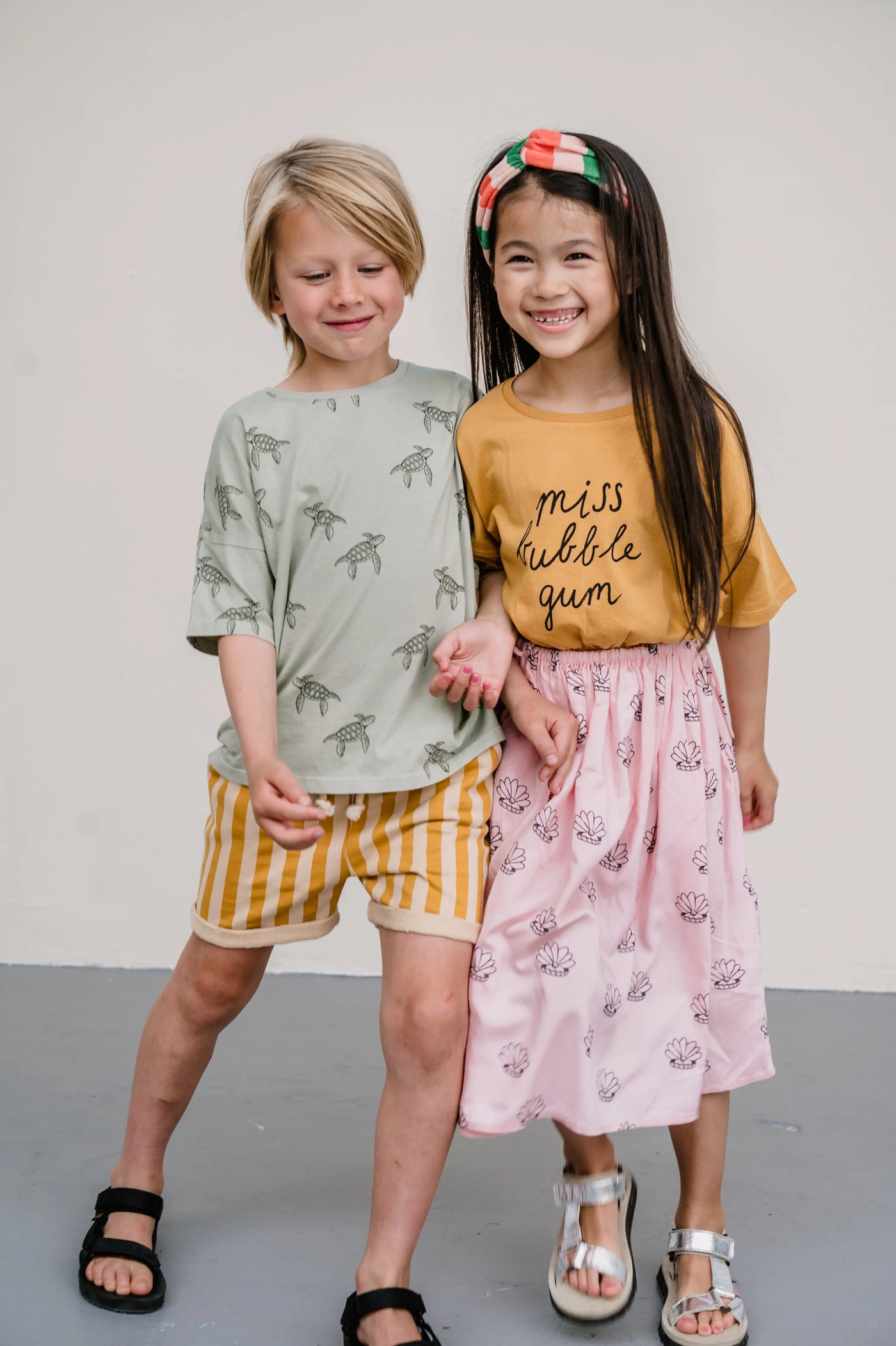 【SPROET&SPROUT】【30％OFF】T-shirt wide Turtle print Aloe vera Tシャツ 2Y  | Coucoubebe/ククベベ