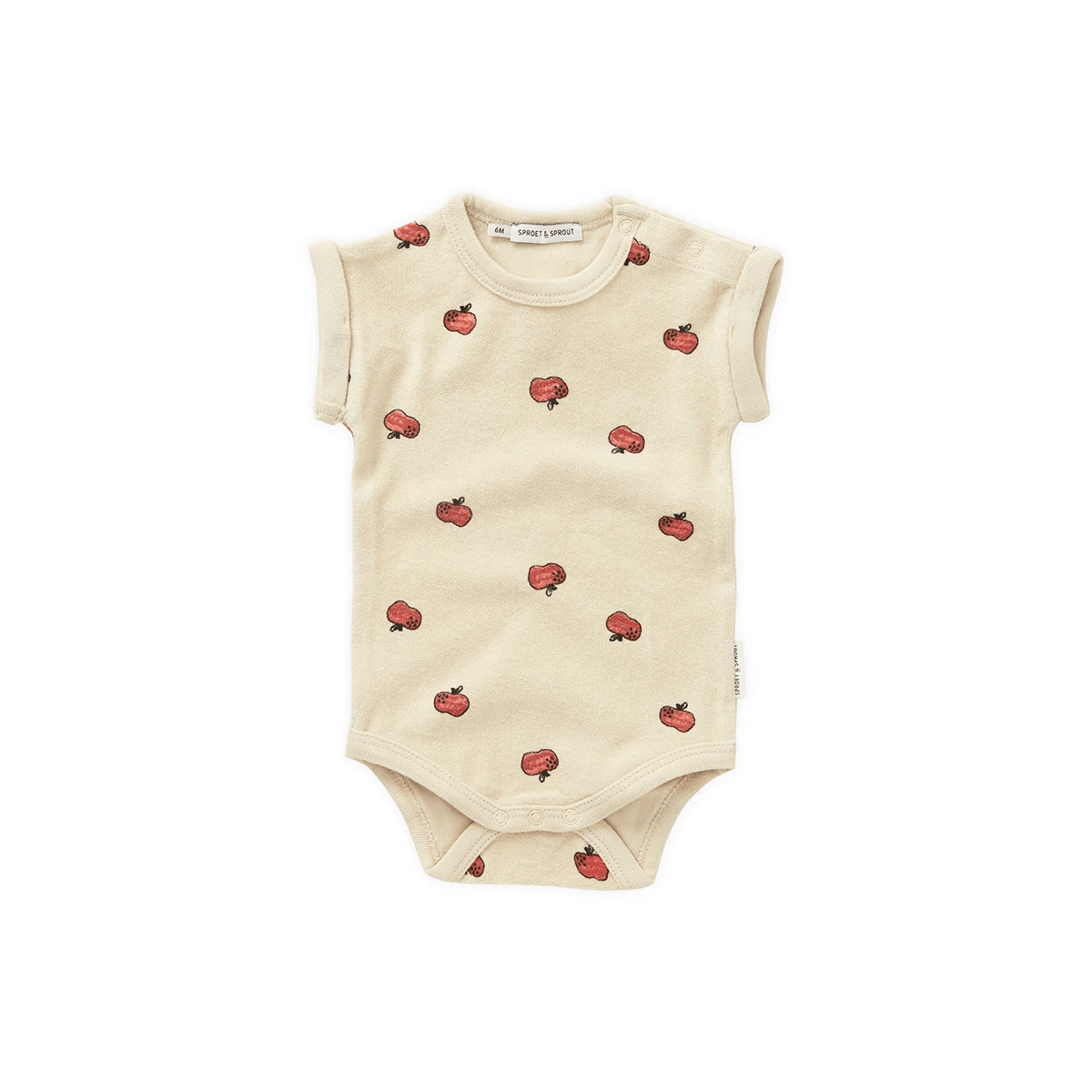 【SPROET&SPROUT】Terry romper apple print Sesame ロンパース 6M,12M,18M  | Coucoubebe/ククベベ