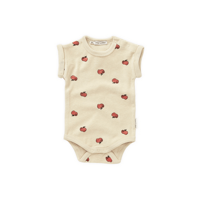 【SPROET&SPROUT】Terry romper apple print Sesame ロンパース 6M,12M,18M（Sub Image-1） | Coucoubebe/ククベベ