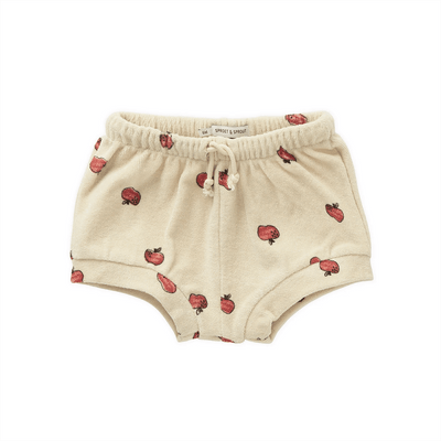 【SPROET&SPROUT】Terry baby shorts apple print Sesame ショーツ 12M,18M,2Y（Sub Image-1） | Coucoubebe/ククベベ