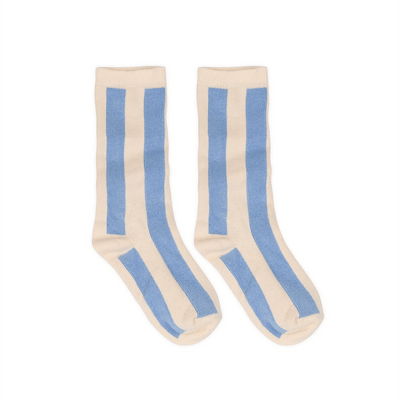 【SPROET&SPROUT】Socks stripes breezy blue 靴下 9-18M,1.5-3Y,10-12Y（Sub Image-1） | Coucoubebe/ククベベ