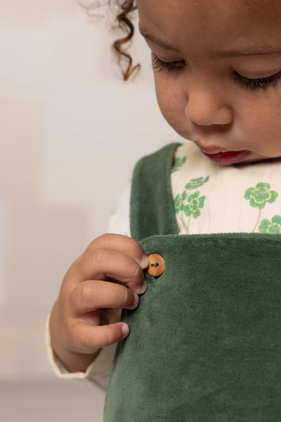 【STUDIO BOHEME】【9月上旬発送】HOMER OVERALLS GREEN CILANTRO サロペット 12m,18m,24m,36m（Sub Image-6） | Coucoubebe/ククベベ