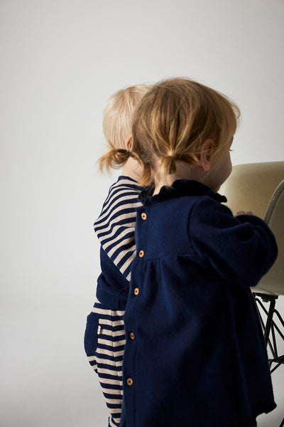 【COZMO】Soft knit baby dress Navy ワンピース 18m,24m,36m（Sub Image-3） | Coucoubebe/ククベベ