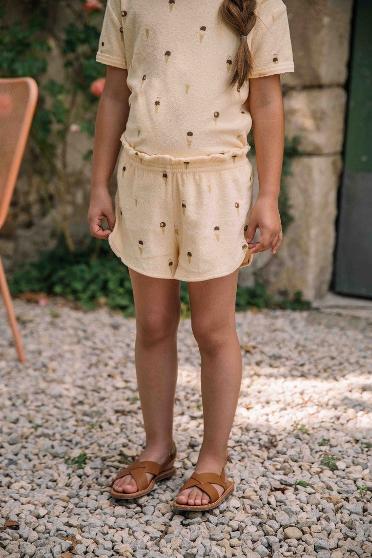 【STUDIO BOHEME】SHORTS GEORGY VANILLA ICECREAM ショートパンツ 18m,24m,36m,4y  | Coucoubebe/ククベベ