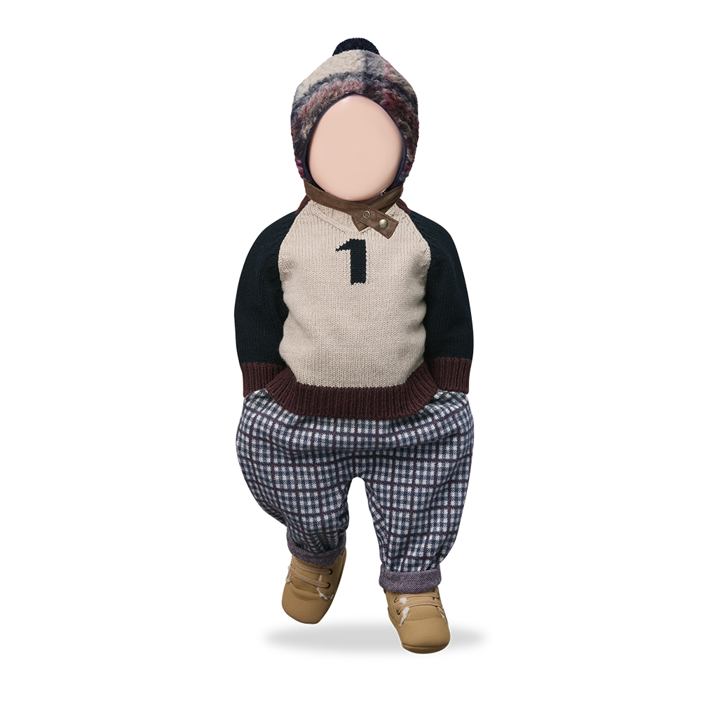 【1＋in the family】SIMON pants dark-blue パンツ 18m,24m,36m,48m  | Coucoubebe/ククベベ