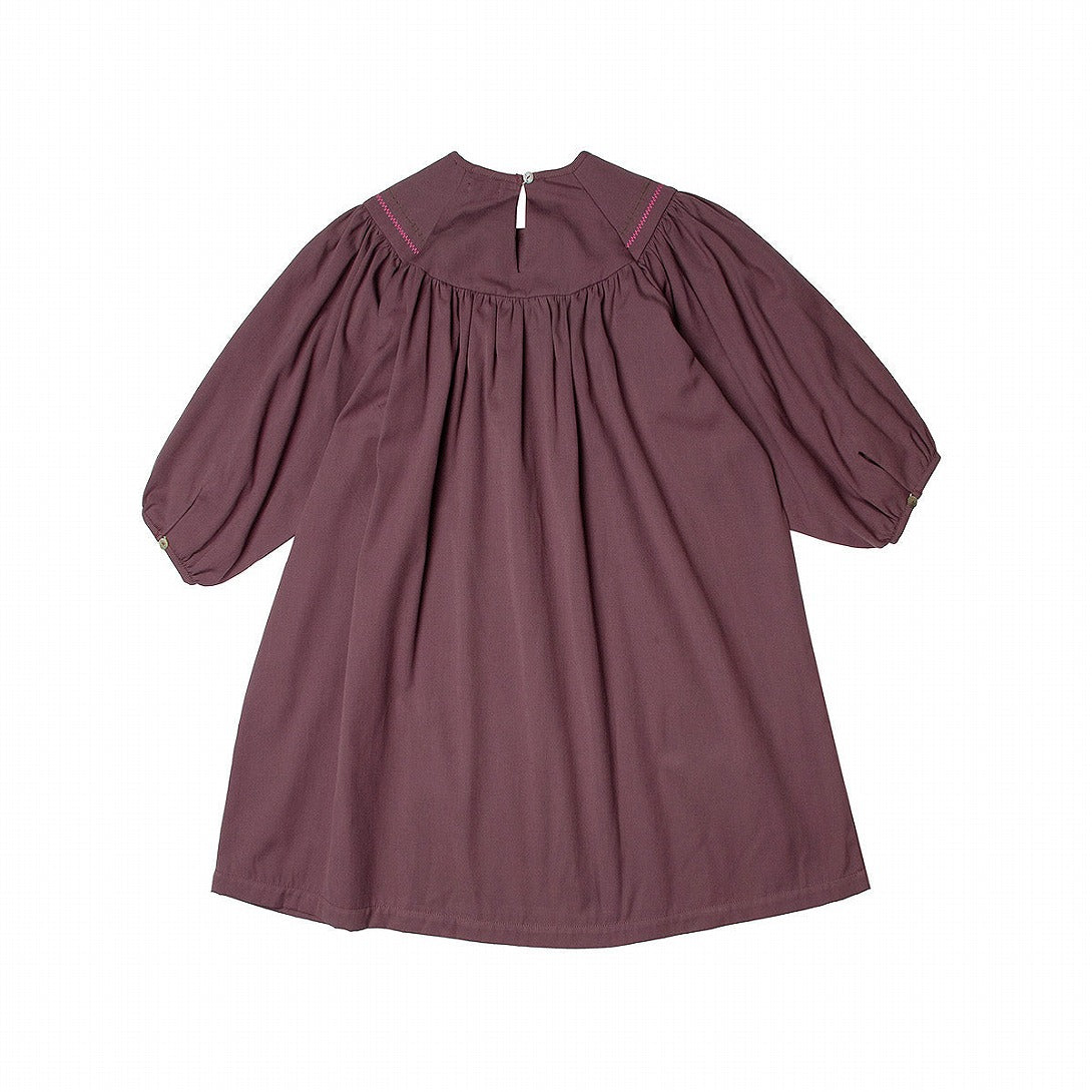 【SUUKY】【40%OFF】Soft Embroidered Dress Plum ワンピース 2Y  | Coucoubebe/ククベベ