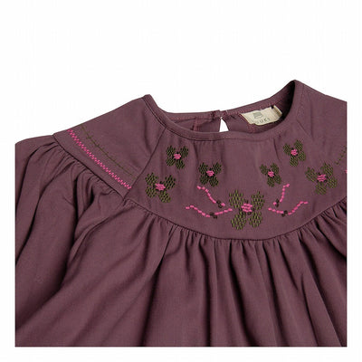 【SUUKY】【40%OFF】Soft Embroidered Dress Plum ワンピース 2Y（Sub Image-3） | Coucoubebe/ククベベ