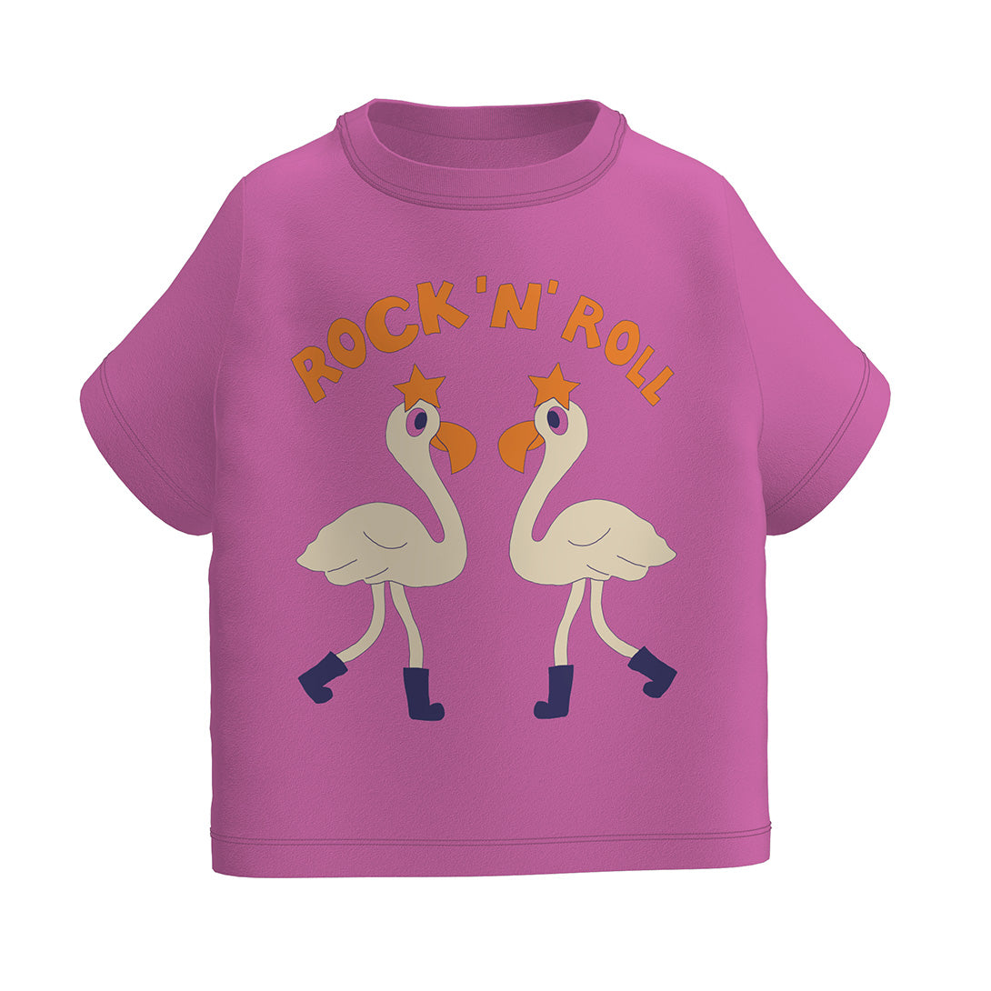 【tinycottons】【30%OFF】FLAMINGOS TEE orchid Tシャツ 2y,3y,4y,6y  | Coucoubebe/ククベベ