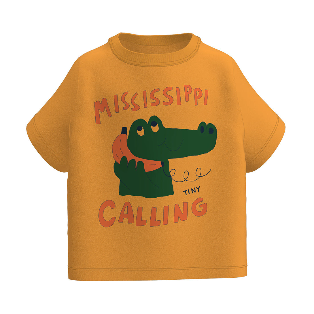 【tinycottons】【30%OFF】MISSISSIPPI TEE orange Tシャツ 2y,3y,4y,6y  | Coucoubebe/ククベベ