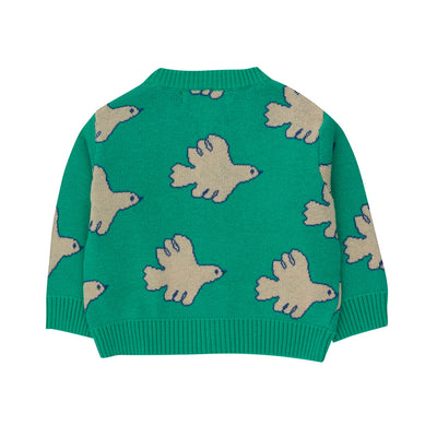 【tinycottons】【30%OFF】DOVES BABY CARDIGAN emerald カーディガン 12m,18m,24m（Sub Image-2） | Coucoubebe/ククベベ
