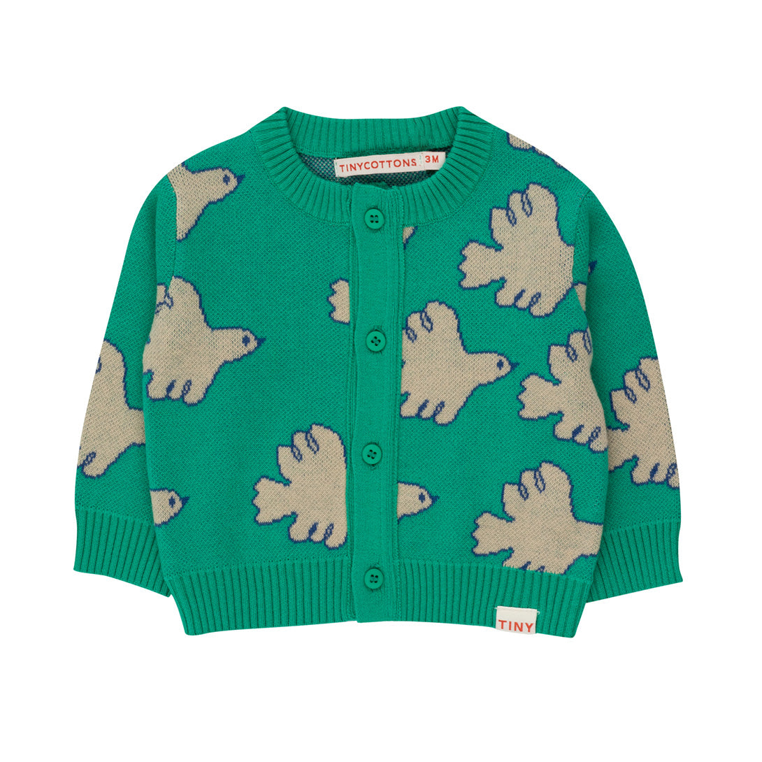 【tinycottons】【30%OFF】DOVES BABY CARDIGAN emerald カーディガン 12m,18m,24m  | Coucoubebe/ククベベ