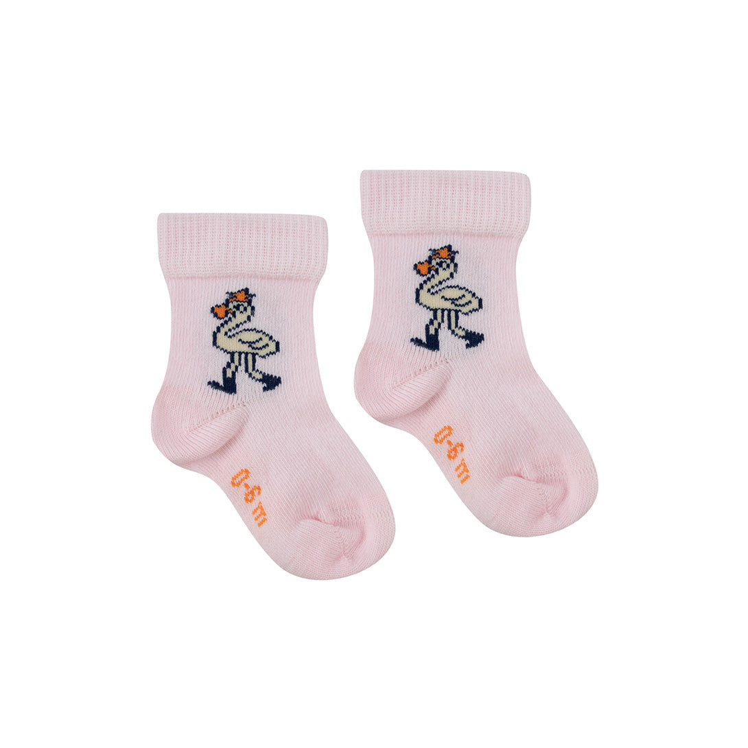 【tinycottons】【30%OFF】FLAMINGO MEDIUM SOCKS light pink 靴下 6/12m,12/24m,2y,4y,6y  | Coucoubebe/ククベベ