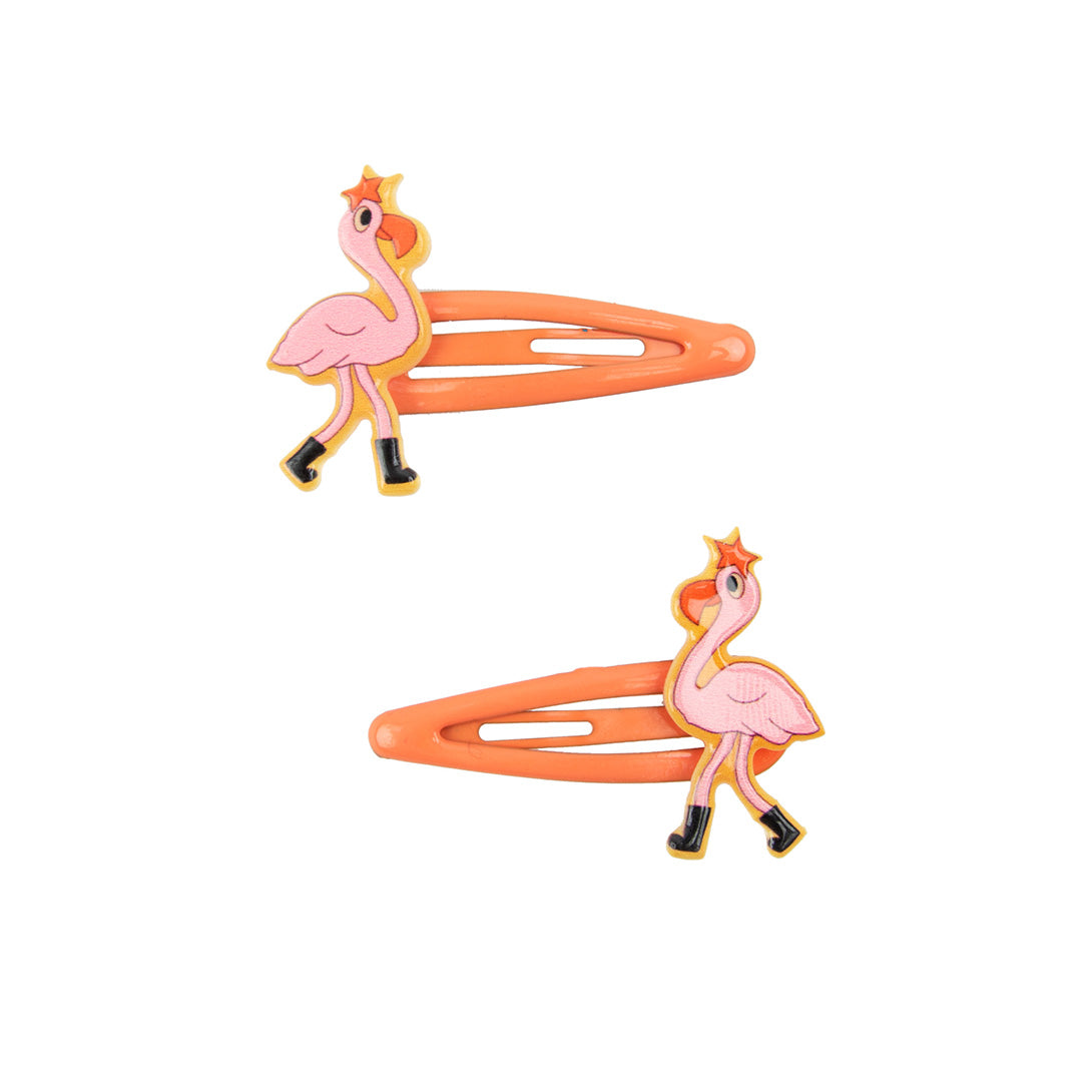 【tinycottons】【30%OFF】FLAMINGO HAIR CLIPS SET light pink ヘアクリップ  | Coucoubebe/ククベベ