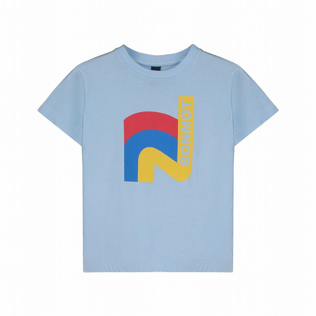 【bonmot organic】【30%OFF】T-shirt good feeling bonmot Light blue Tシャツ 12-18m,18-24m,2-3Y,3-4Y,4-5Y  | Coucoubebe/ククベベ