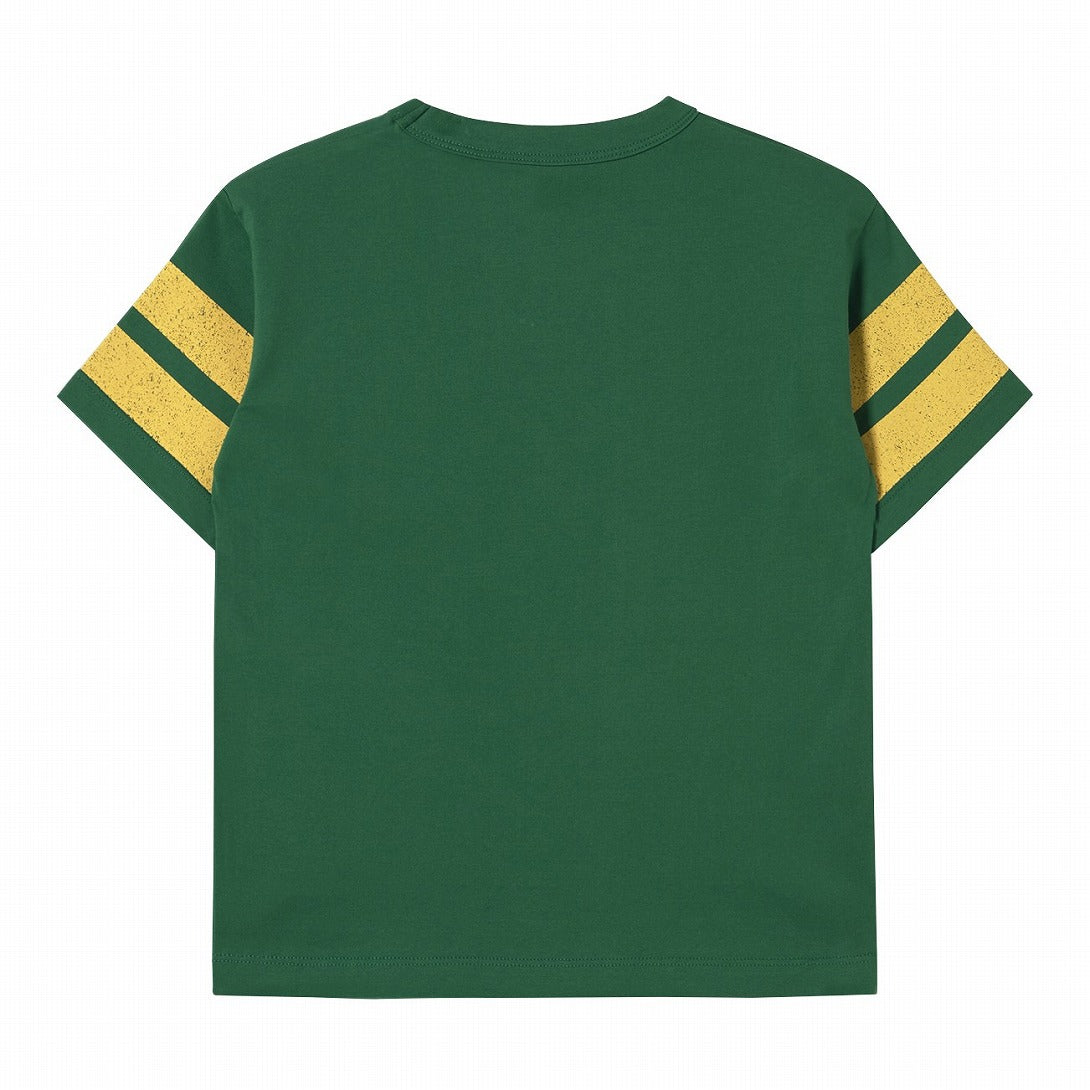 【tinycottons】STRIPES LOGO TEE dark emerald Tシャツ 2y,3y,4y  | Coucoubebe/ククベベ