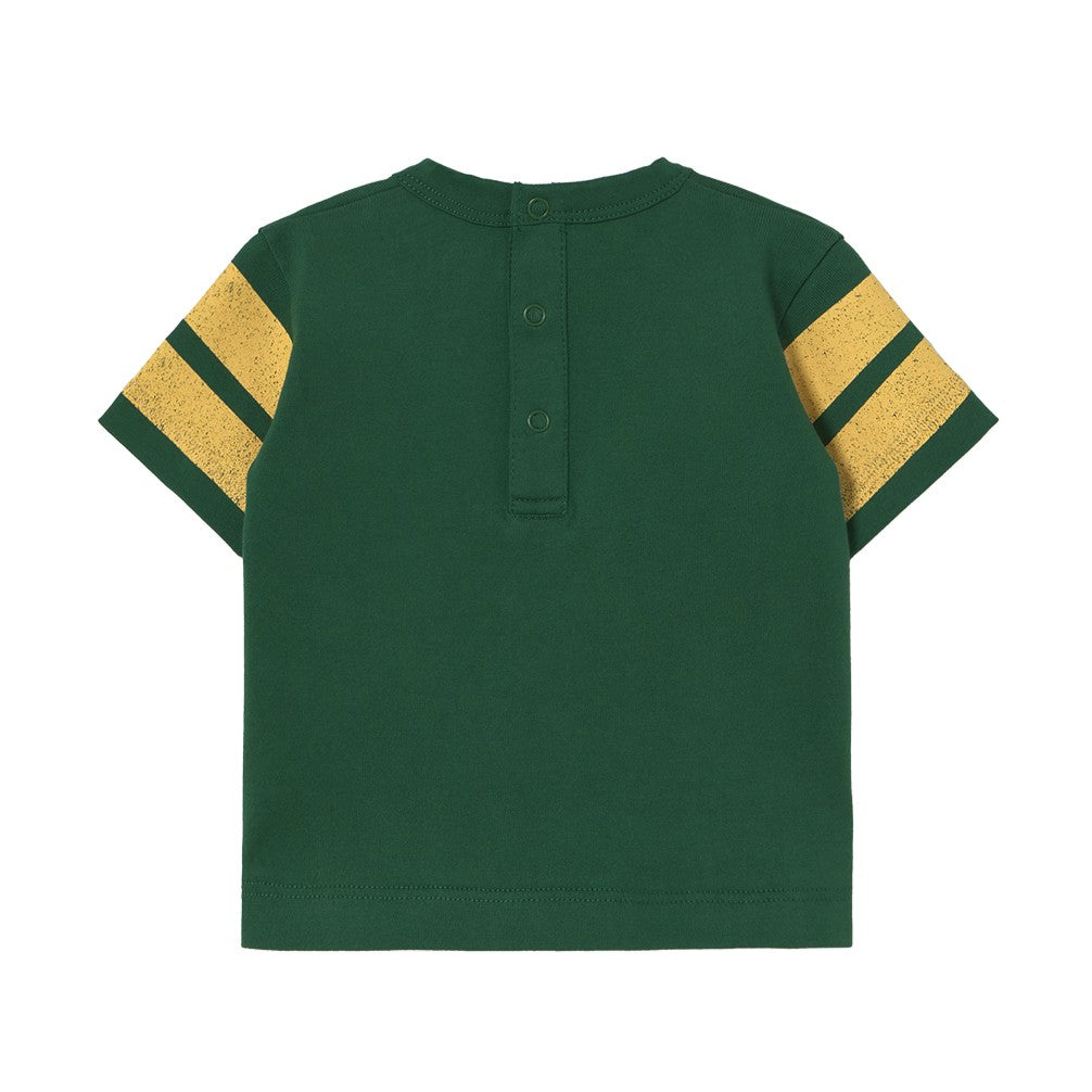 【tinycottons】STRIPES LOGO BABY TEE dark emerald Tシャツ 12m,18m,24m  | Coucoubebe/ククベベ