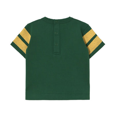 【tinycottons】STRIPES LOGO BABY TEE dark emerald Tシャツ 12m,18m,24m（Sub Image-2） | Coucoubebe/ククベベ