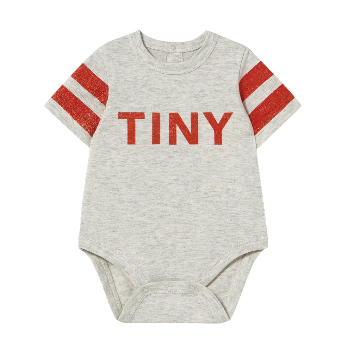 【tinycottons】STRIPES LOGO BODY light grey heather ロンパース 6m,9m,12m  | Coucoubebe/ククベベ