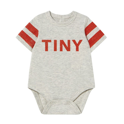 【tinycottons】STRIPES LOGO BODY light grey heather ロンパース 6m,9m,12m（Sub Image-1） | Coucoubebe/ククベベ