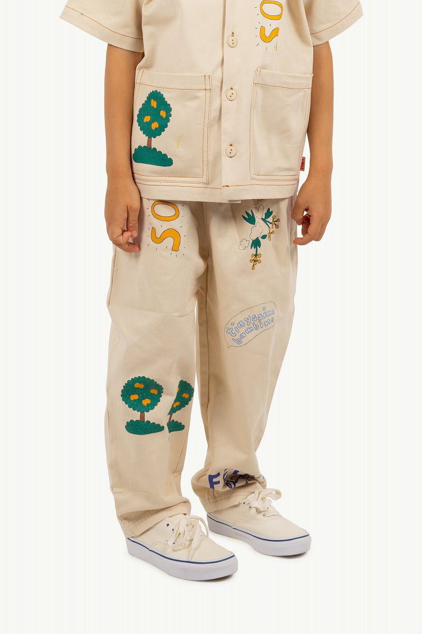 【tinycottons】ARTSY TREE PANT vanilla パンツ 2y,3y,4y  | Coucoubebe/ククベベ