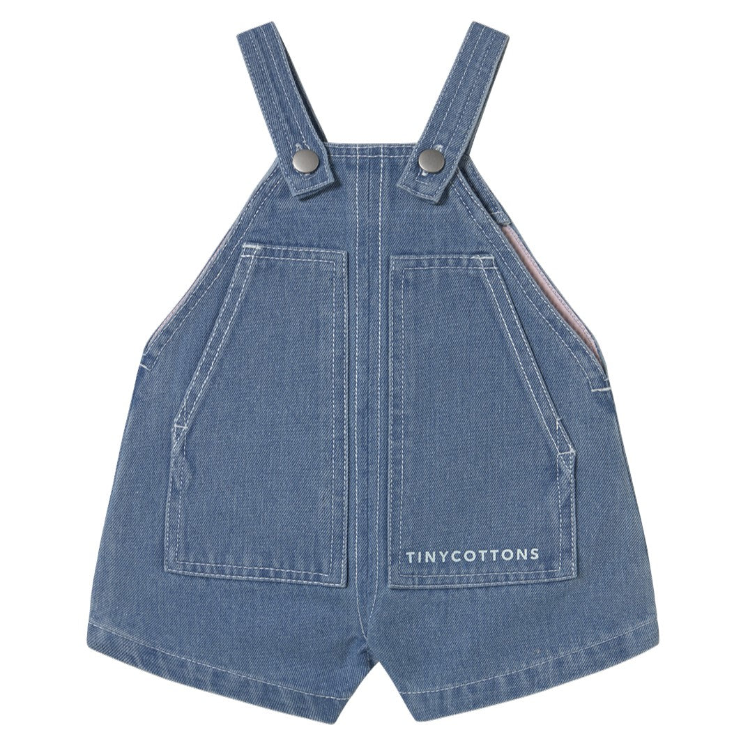 【tinycottons】BABY GRAPHIC DENIM DUNGAREE light blue denim ダンガリー 18m,24m  | Coucoubebe/ククベベ