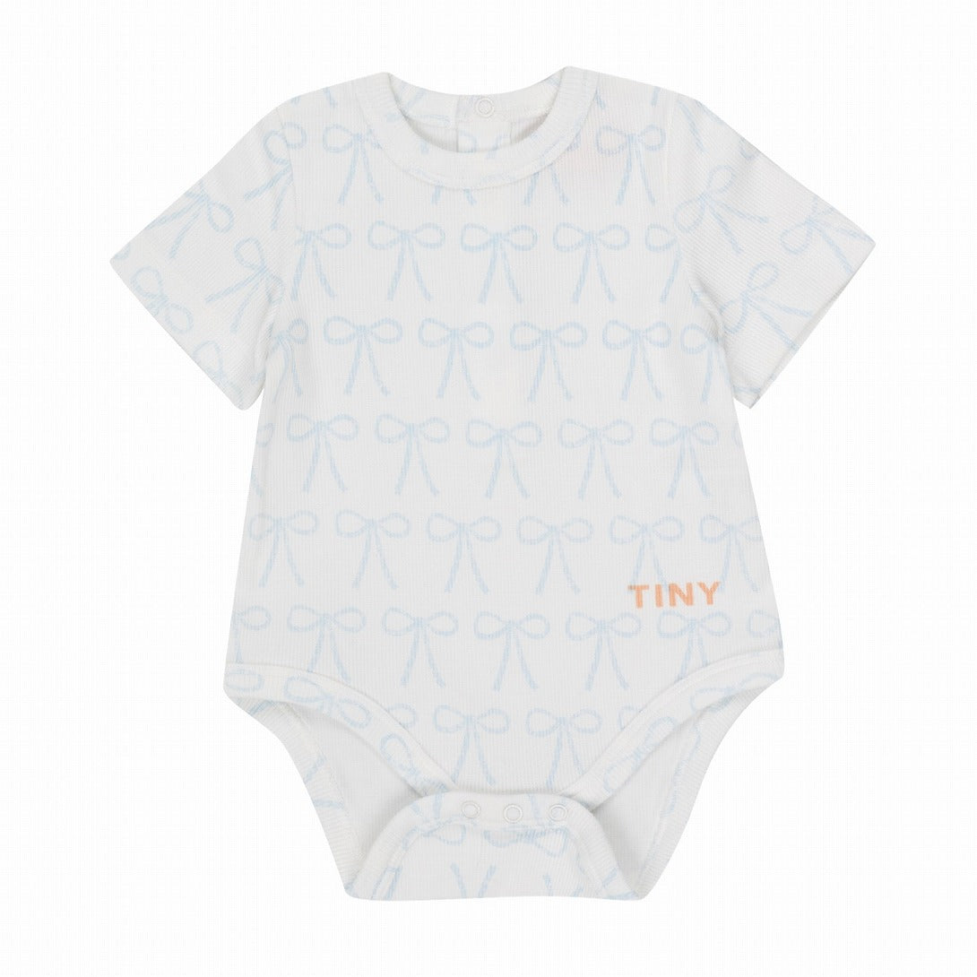 【tinycottons】BOWS RIB BODY off-white ロンパース 9m,18m  | Coucoubebe/ククベベ