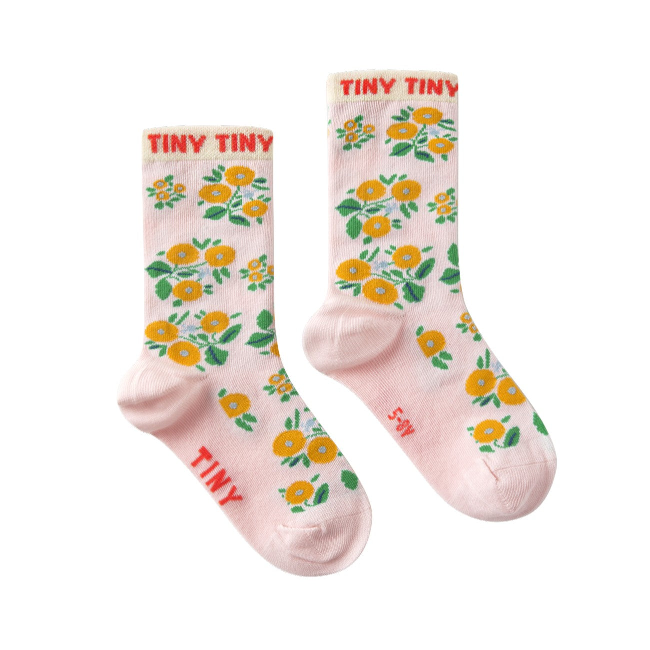 【tinycottons】FLOWERS MEDIUM SOCKS pastel pink 靴下 12-24m,2-4y,5-8y  | Coucoubebe/ククベベ