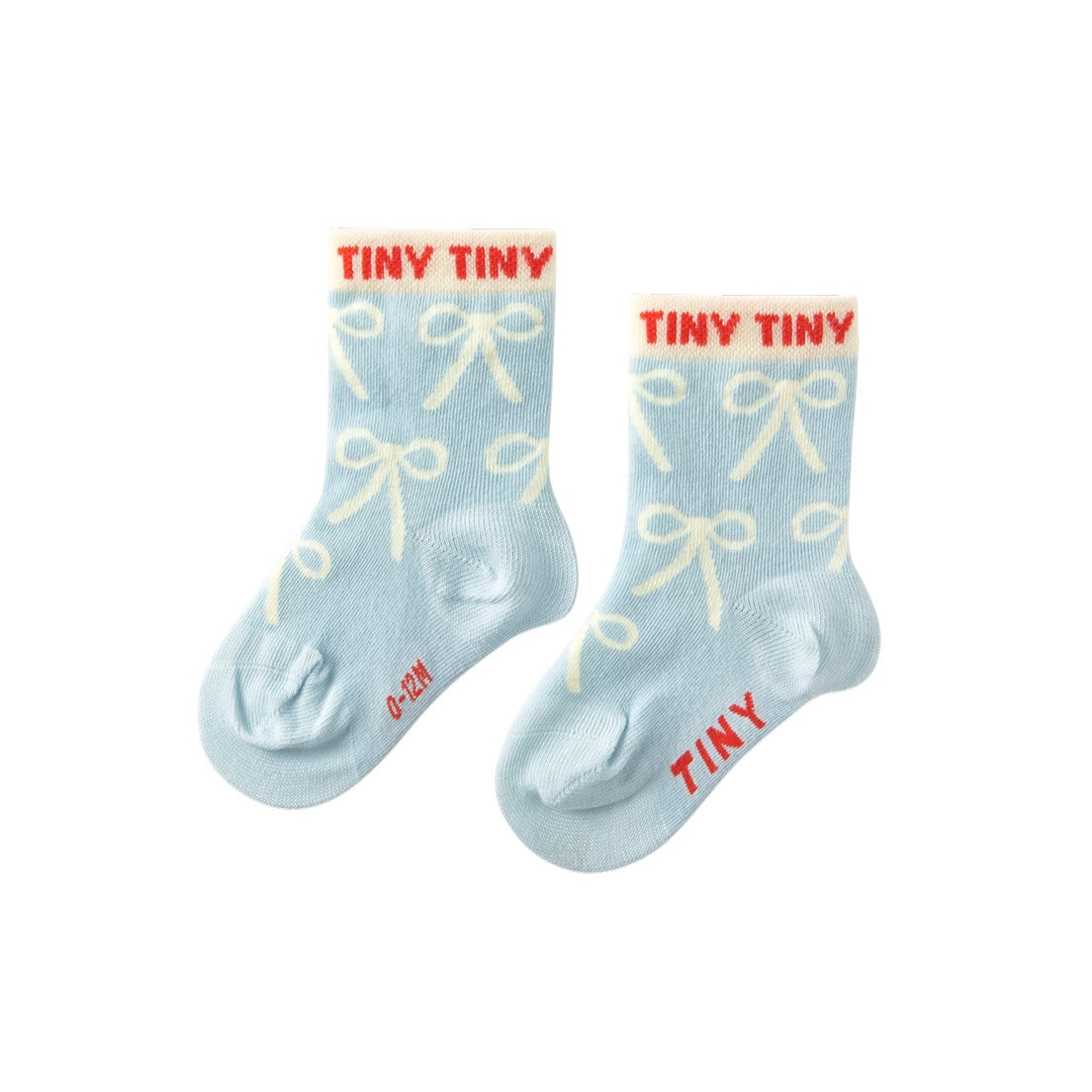 【tinycottons】BOWS MEDIUM SOCKS dusty blue 靴下 12-24m,2-4y,5-8y  | Coucoubebe/ククベベ