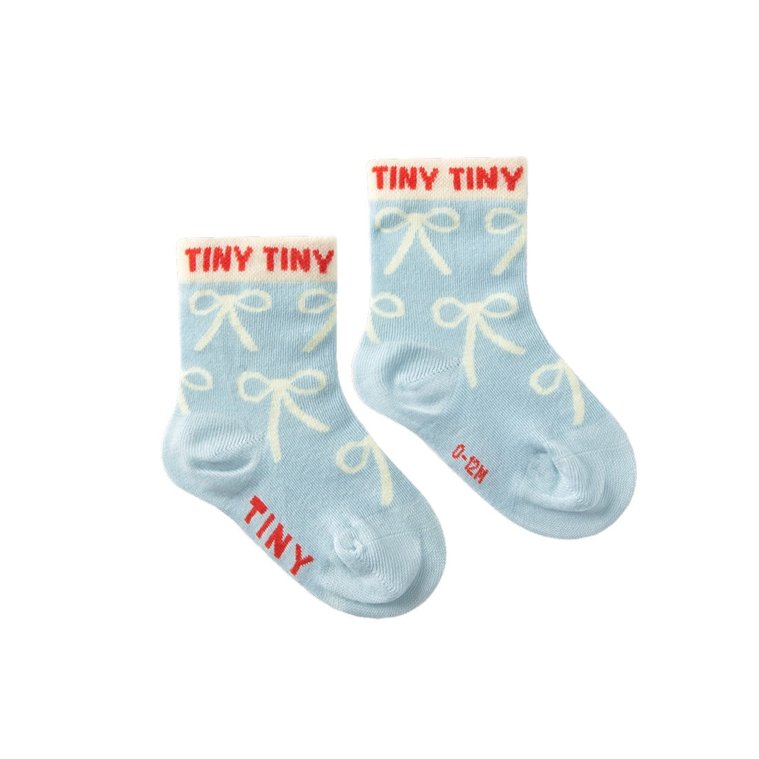 【tinycottons】BOWS MEDIUM SOCKS dusty blue 靴下 12-24m,2-4y,5-8y  | Coucoubebe/ククベベ