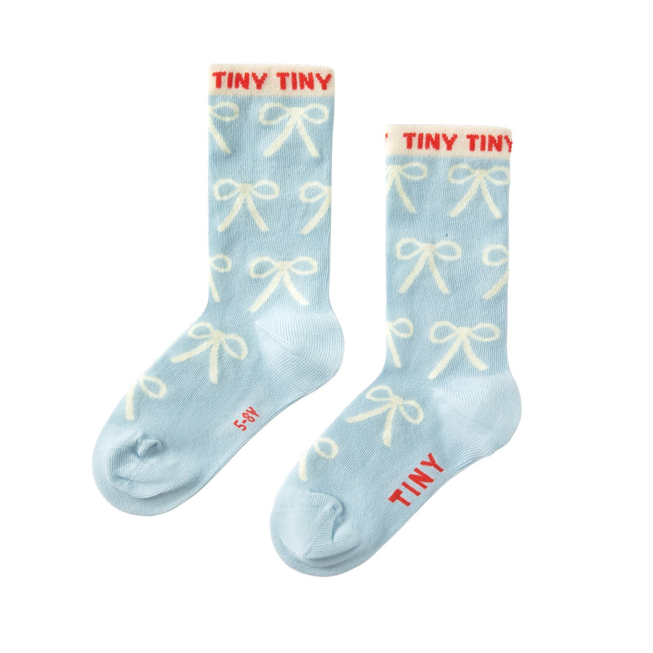 【tinycottons】BOWS MEDIUM SOCKS dusty blue 靴下 12-24m,2-4y,5-8y  | Coucoubebe/ククベベ