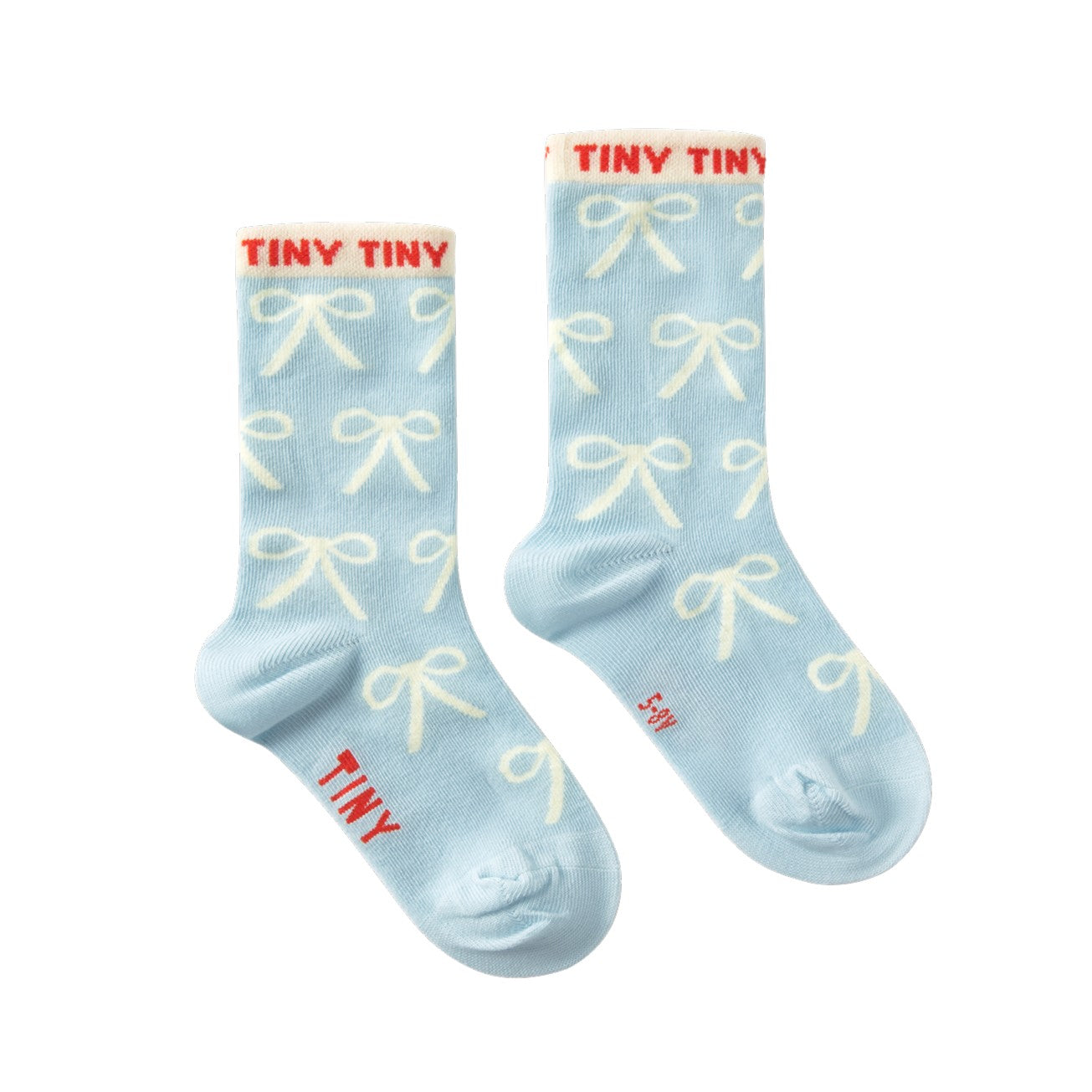 【tinycottons】BOWS MEDIUM SOCKS dusty blue 靴下 12-24m,2-4y,5-8y  | Coucoubebe/ククベベ