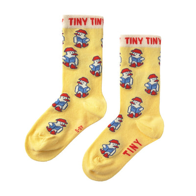 【tinycottons】READERS MEDIUM SOCKS mellow yellow 靴下 12-24m,2-4y（Sub Image-3） | Coucoubebe/ククベベ