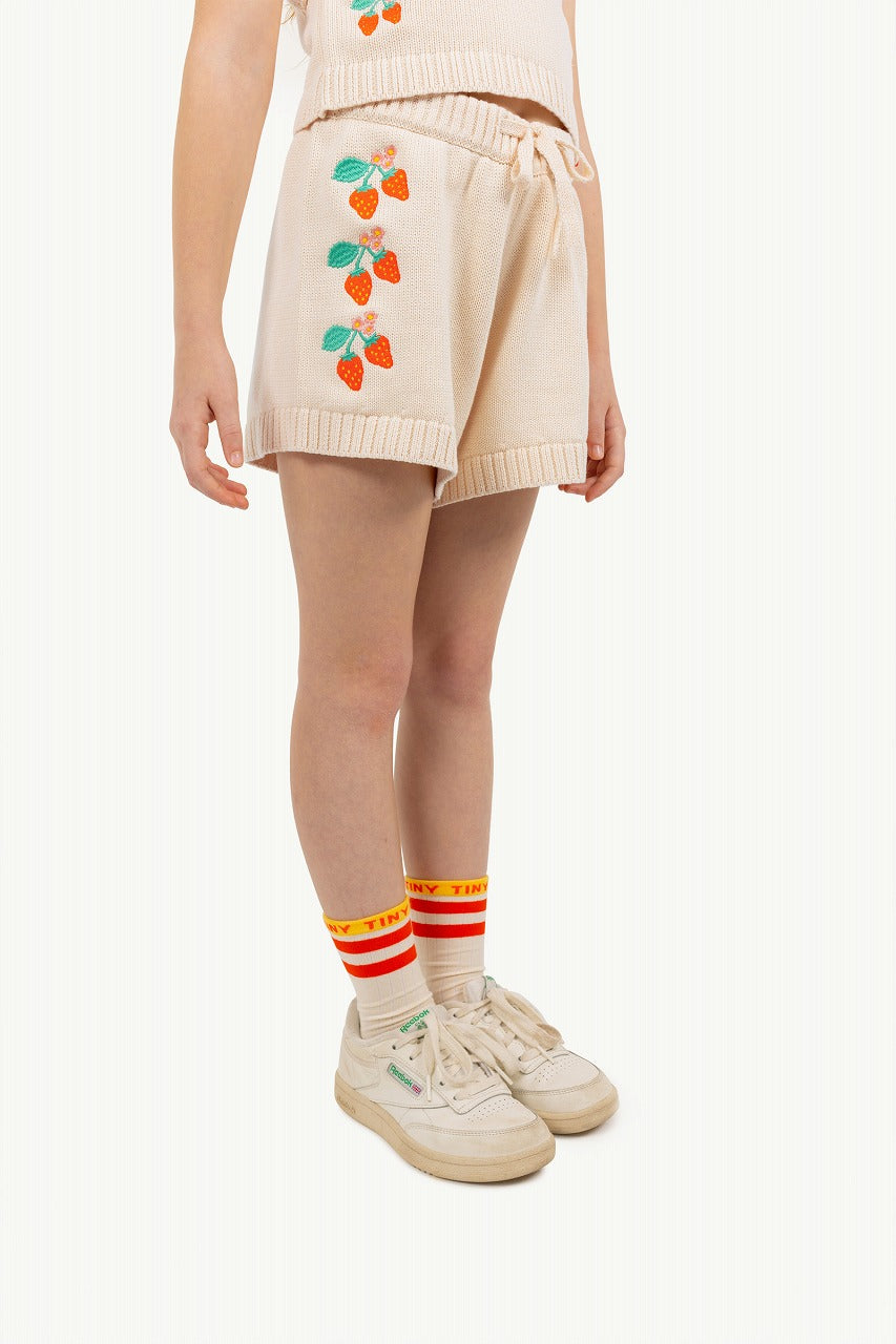 【tinycottons】TINY MEDIUM HEIGHT SOCKS light cream/summer red 靴下 12-24m,2-4y  | Coucoubebe/ククベベ