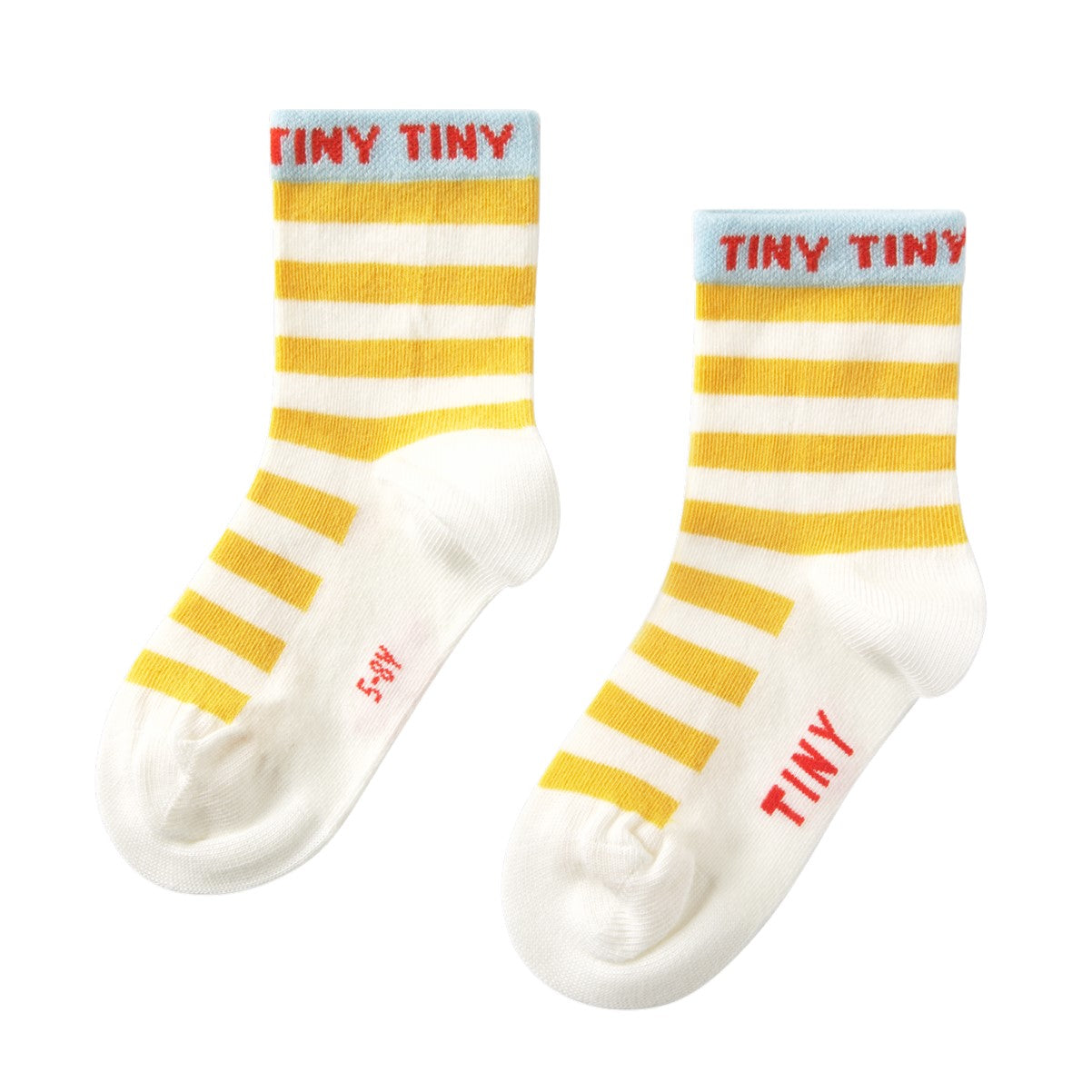 【tinycottons】STRIPES SHORT HEIGHT SOCKS off-white/yellow 靴下 12-24m,2-4y  | Coucoubebe/ククベベ