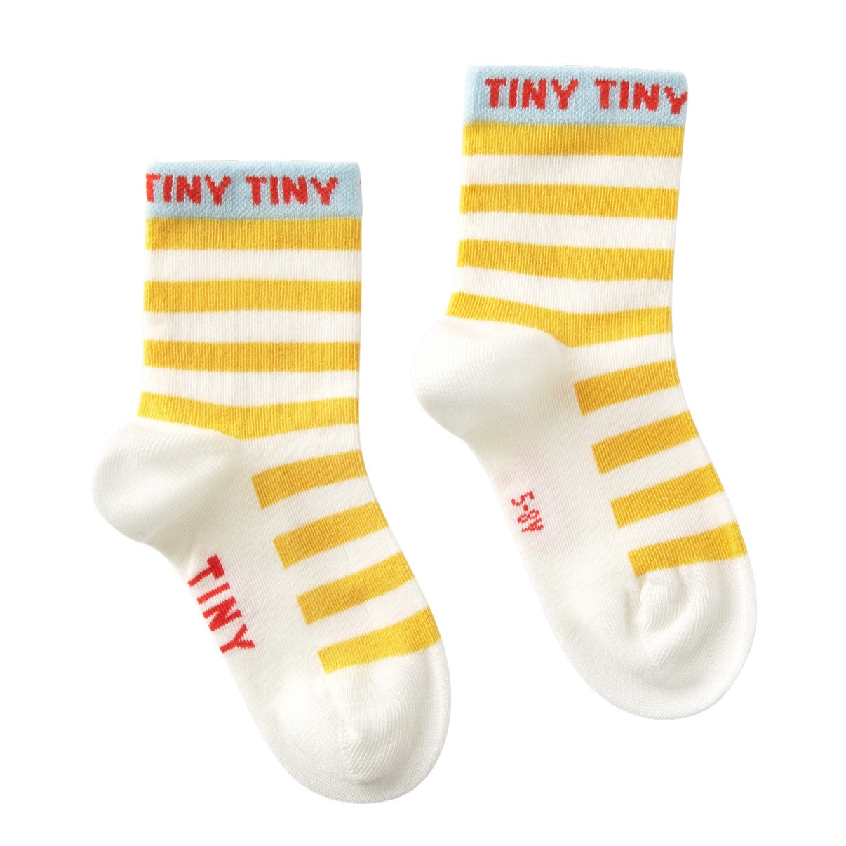 【tinycottons】STRIPES SHORT HEIGHT SOCKS off-white/yellow 靴下 12-24m,2-4y  | Coucoubebe/ククベベ