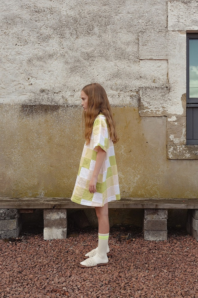 FISH&KIDS】PASTEL PATCHWORK DRESS PASTEL ワンピース 2-3y,4-5y