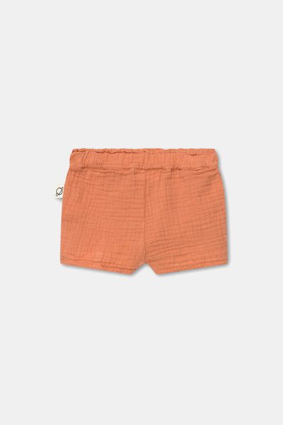 【my little cozmo】【40％off】Gauze baby shorts organic gauze-Teracotta　ガーゼショートパンツ　（Sub Image-2） | Coucoubebe/ククベベ