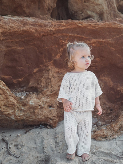 【GROWN】【30%OFF】Summer Knit Pant Coconut パンツ 6-12m,12-18m,18-24m,2-3y（Sub Image-4） | Coucoubebe/ククベベ