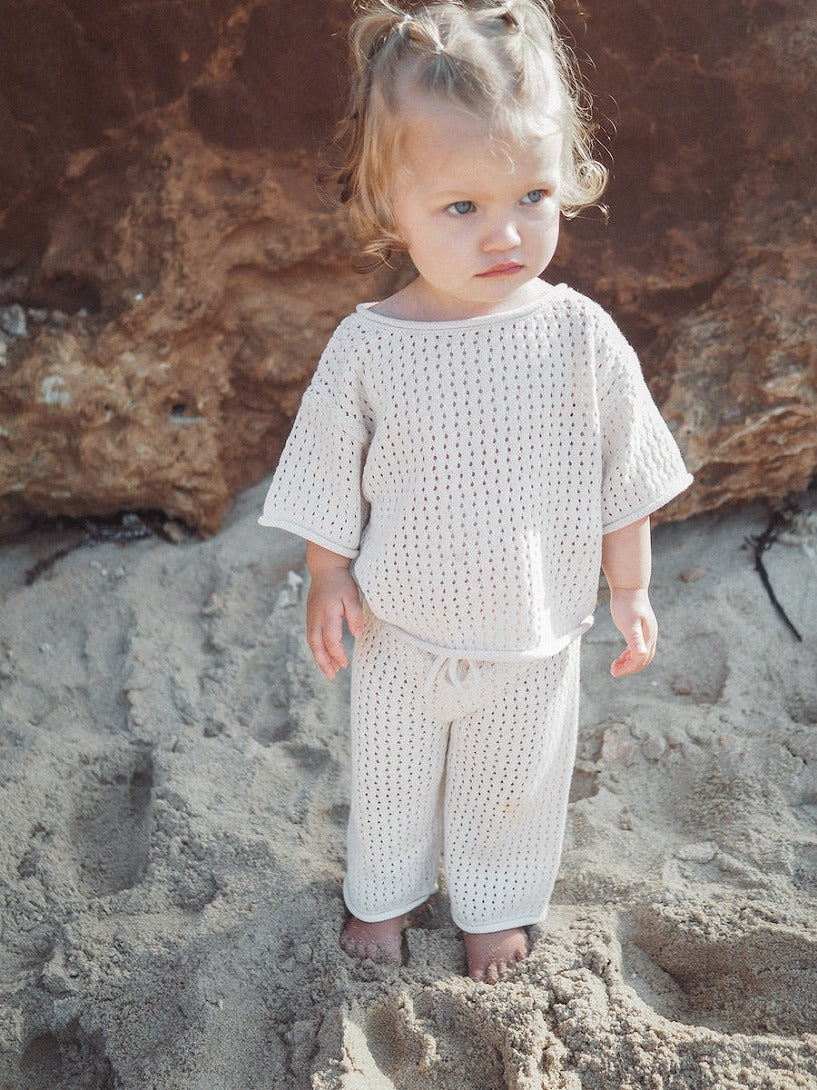 【GROWN】【30%OFF】Summer Knit Pant Coconut パンツ 6-12m,12-18m,18-24m,2-3y  | Coucoubebe/ククベベ