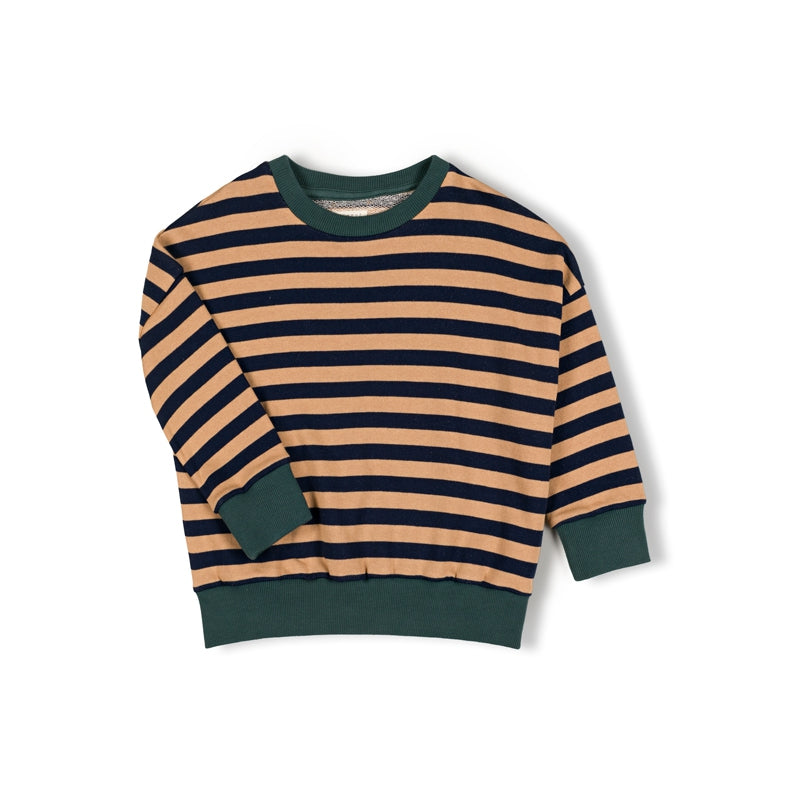 【nixnut】Rel Sweater Navy Stripe スウェット 92,98,104,110  | Coucoubebe/ククベベ