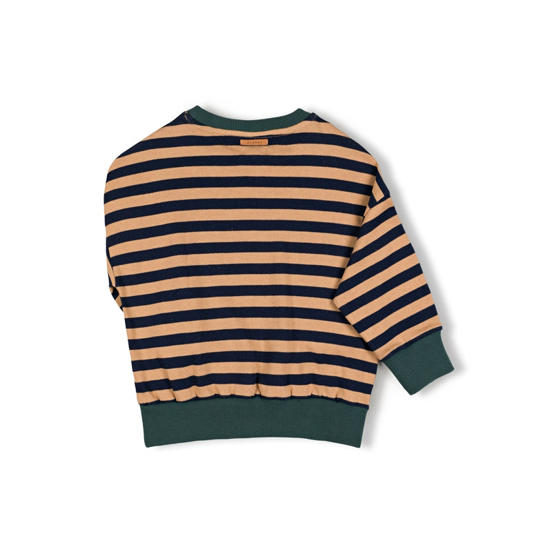 【nixnut】Rel Sweater Navy Stripe スウェット 92,98,104,110  | Coucoubebe/ククベベ