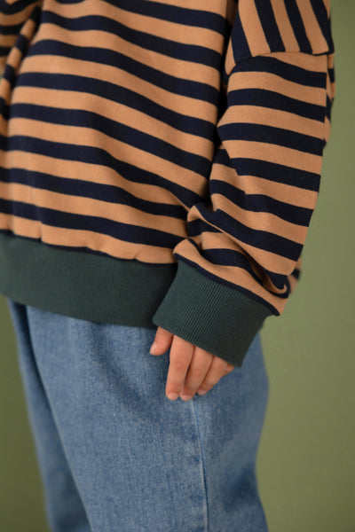 【nixnut】Rel Sweater Navy Stripe スウェット 92,98,104,110（Sub Image-3） | Coucoubebe/ククベベ