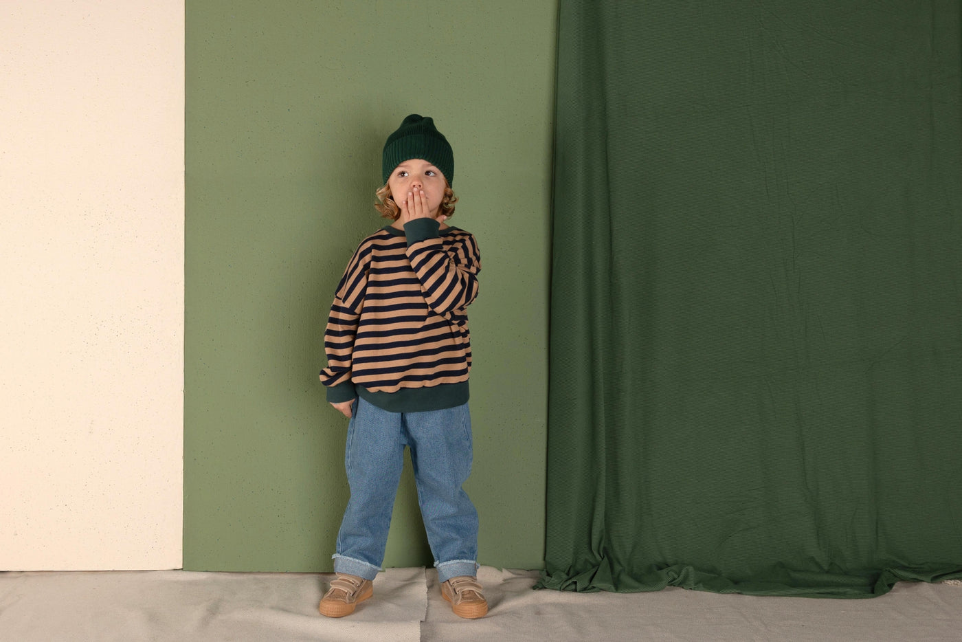 【nixnut】Rel Sweater Navy Stripe スウェット 92,98,104,110  | Coucoubebe/ククベベ